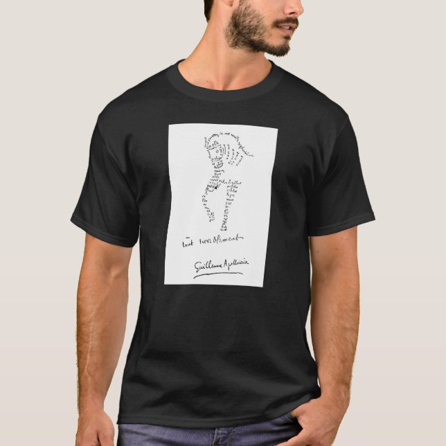Camiseta Guillaume Apollinaire, Calligramme Cheval (Anverso)