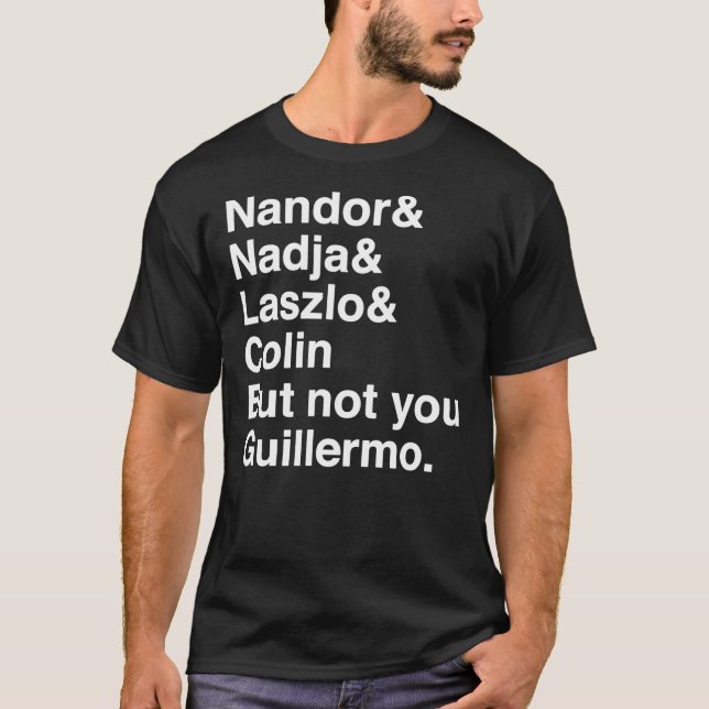 Camiseta Guillermo no - Esencial negro sobre camisas oscura (Anverso)