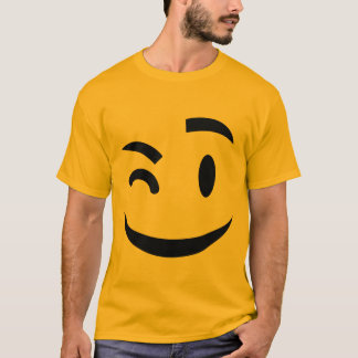 Camiseta guiñando en usted emoji