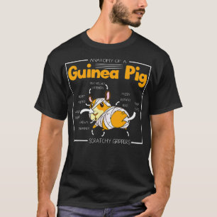 Camiseta Guinea Anatomía de cerdos Diseño de Mascota animal