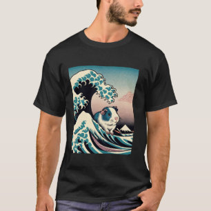 Camiseta Guinea Arte de cerdo La gran ola de los japoneses
