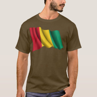 Camiseta Guinea Bandera de la vendimia angustiada Bandera g