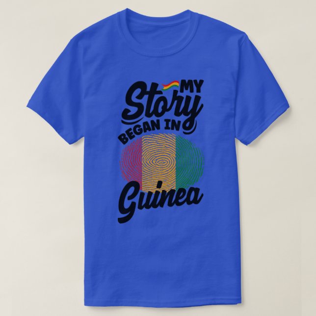 Camiseta Guinea Bandera Guineana Mi Historia Comenzó En Gui (Diseño del anverso)