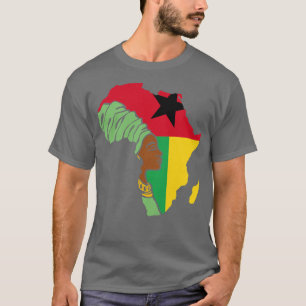 Camiseta Guinea Bissau Bandera África Mapa patrimonio étnic