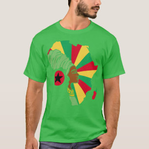 Camiseta Guinea Bissau Bandera África Mapa patrimonio étnic