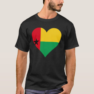 Camiseta Guinea Bissau Bandera Corazón de Guinea Bissau Amo