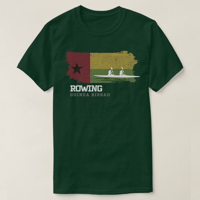 Camiseta Guinea Bissau Rowing Team Oarswoman Rower Girl Row (Diseño del anverso)