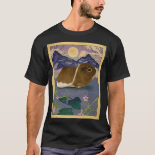 Camiseta Guinea Cerdo Art Moonlight Ropa De Ropa Regalo Muj