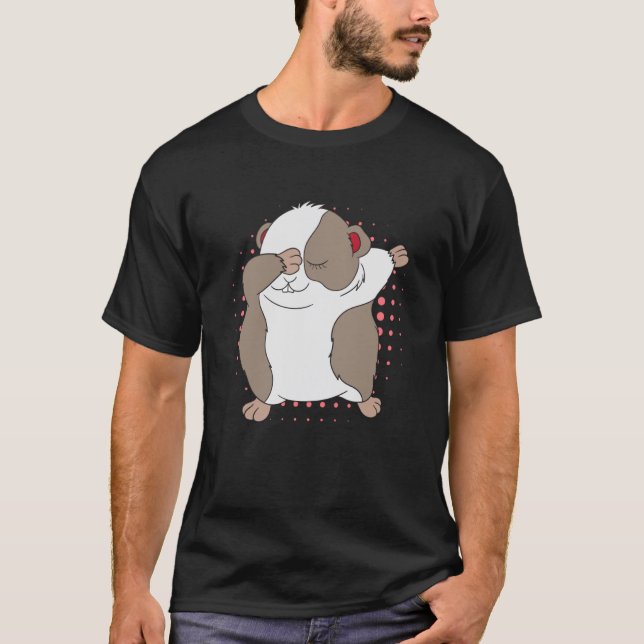 Camiseta Guinea Cerdo Cute Dabbing Locura (Anverso)