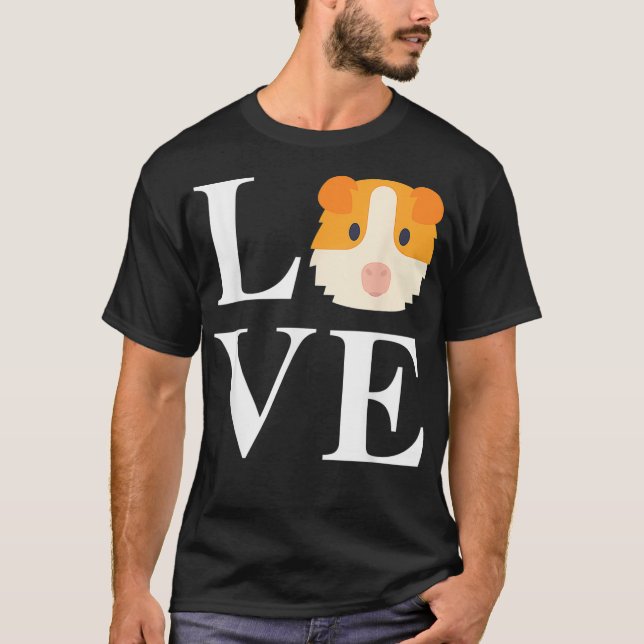 Camiseta Guinea Cerdo Cute Gracioso Cerdos Funny Dueño Gif (Anverso)
