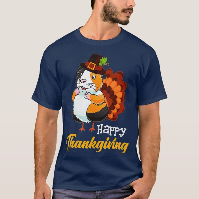 Camiseta Guinea Cerdo de Turquía Feliz regalo de Acción de  (Anverso)