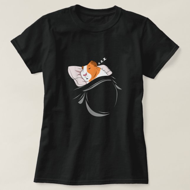Camiseta Guinea Cerdo Dormido Cavy Nap Guine De Regalo De E (Diseño del anverso)