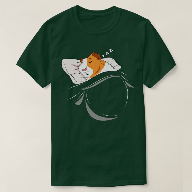 Camiseta Guinea Cerdo Dormiendo Animal Nap Napping Slumber (Diseño del anverso)