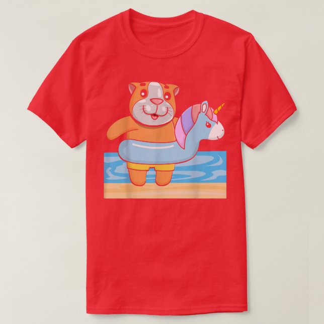 Camiseta Guinea Cerdo en la playa, vacaciones vacacionales (Diseño del anverso)