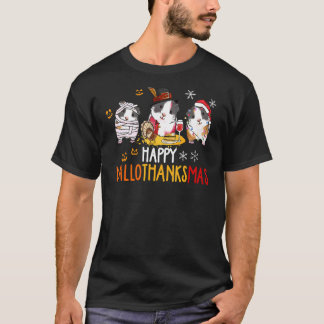 Camiseta Guinea Cerdo feliz HalloGraciasMas Guinea Cerdo Ma
