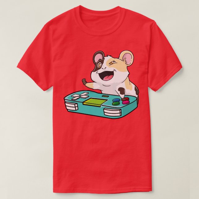 Camiseta Guinea Cerdo Gamepad Gaming Kawaii (Diseño del anverso)