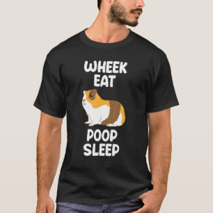 Camiseta Guinea Cerdo Lechuga Comer Caca Dormir Lúgrima Mas