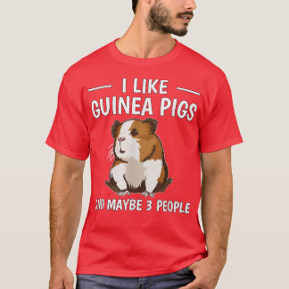 Camiseta Guinea Cerdo Me Gustan Los Cerdos De Guinea Y Quiz
