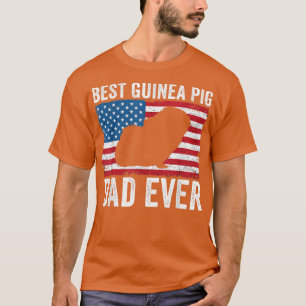 Camiseta Guinea Cerdo papá Bandera Americana Divertido amor