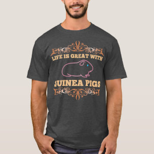 Camiseta Guinea Cerdos Lover Animal Guinea Diseño de Propie