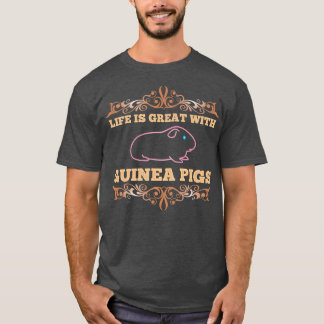 Camiseta Guinea Cerdos Lover Animal Guinea Diseño de Propie