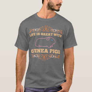 Camiseta Guinea Cerdos Lover Animal Guinea Diseño de Propie