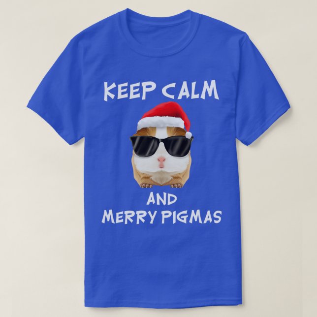 Camiseta Guinea Cerdos merry Pigmas Navidades Cap Gift Idea (Diseño del anverso)