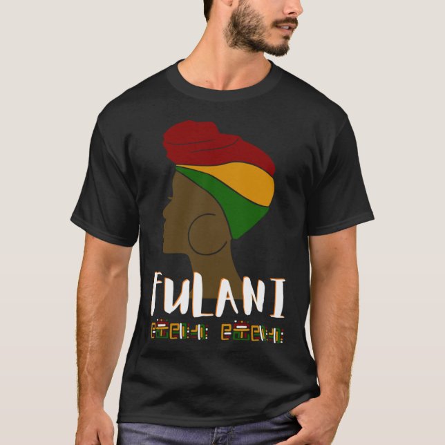 Camiseta Guinea Chica fulani Bandera africana (Anverso)