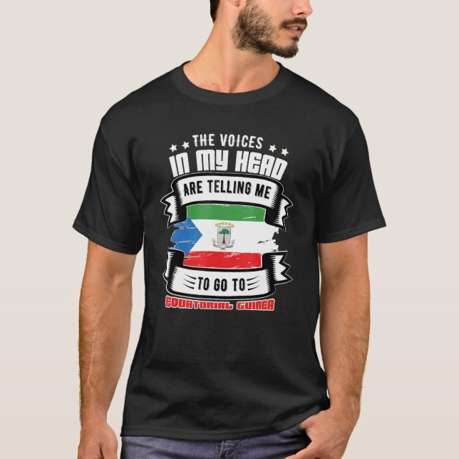 Camiseta Guinea Ecuatorial En Mi Cabeza (Anverso)