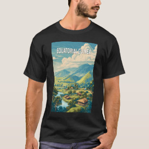 Camiseta Guinea Ecuatorial: Vintage de arte de viaje para I