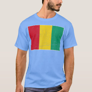 Camiseta Guinea Flag with vintage Guinean national colors T