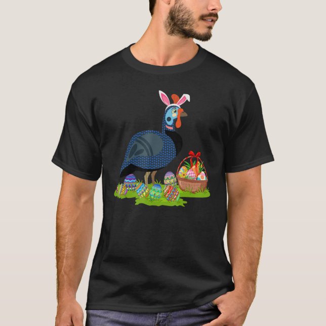 Camiseta Guinea Fowl Bird Easter Egg Caza Bunny Guinea F (Anverso)