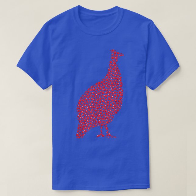 Camiseta Guinea Fowl Bird Lover Heart Shape Guinea Fowl Val (Diseño del anverso)