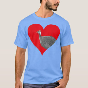 Camiseta Guinea Fowl Bird Lover Heart Shape Guinea Fowl Val