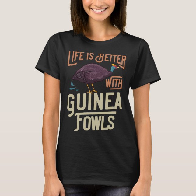Camiseta Guinea Fowl  Chicken Hen Farmer (Anverso)