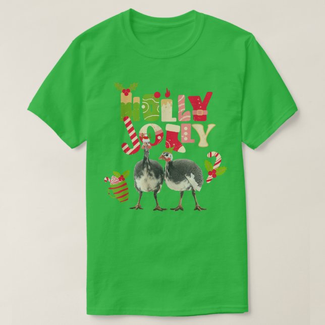 Camiseta Guinea Hen Fowl Poultry Farm Animal Funny Christma (Diseño del anverso)