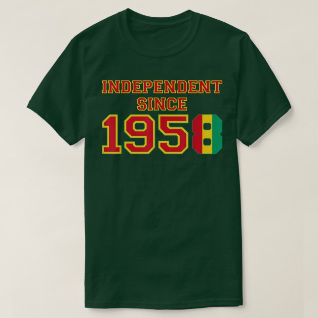 Camiseta Guinea  Independent Since 1958  (Diseño del anverso)