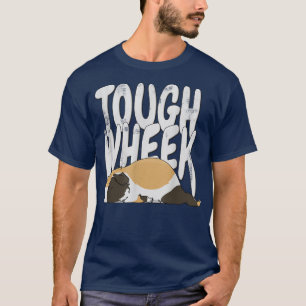Camiseta Guinea Mascota de cerdo guineano en una rueda dura