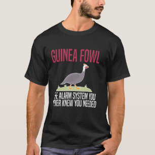 Camiseta Guinea Pájaro De Pollo De Vino El Sistema De Alarm