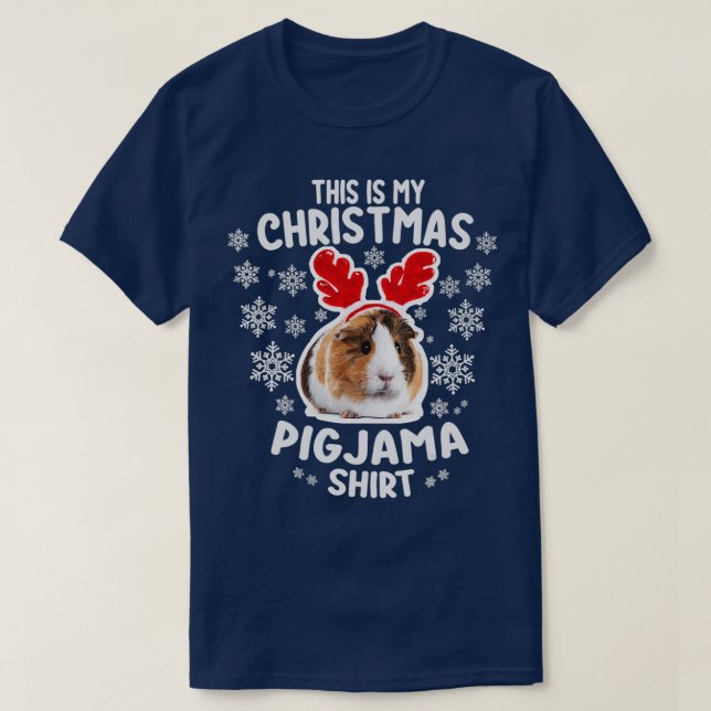 CAMISETA GUINEA PIG CHRISTMAS PAJAMA FOR WOMEN AND MEN  (Diseño del anverso)