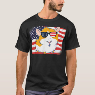 Camiseta Guinea Pig Dad Mom American Flag 4 de julio en Est