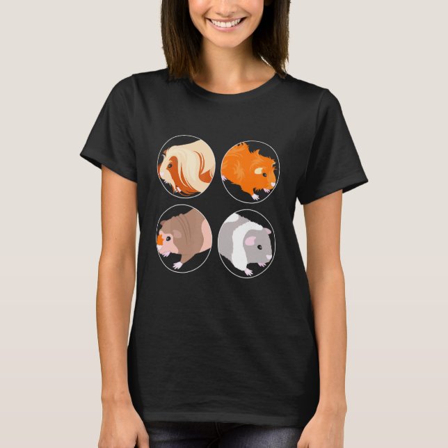 Camiseta Guinea Pig Dad Mom Rodent Mascota Wheek Wheek Cavy (Anverso)