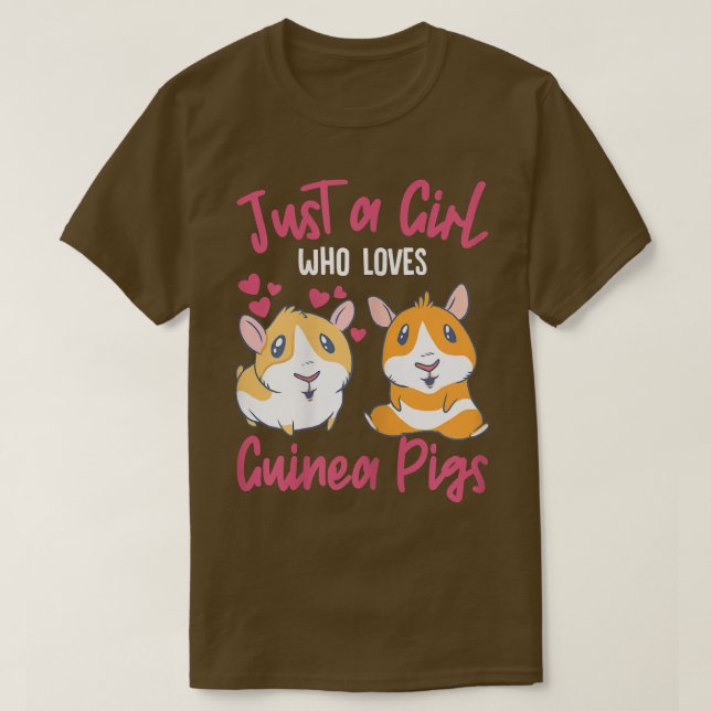 Camiseta Guinea Pig Furry Potato Just A Girl Who Loves Guin (Diseño del anverso)
