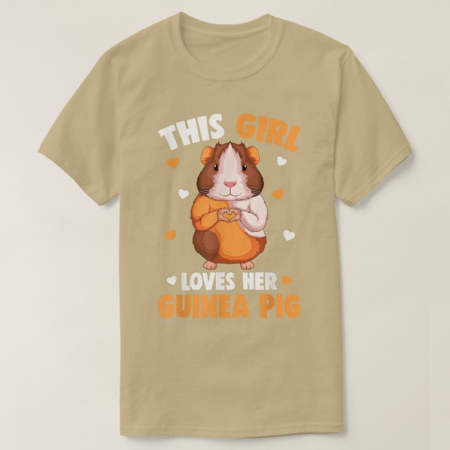 Camiseta Guinea Pig Girl Kids Girls Guinea Pigs T-Shirt (Diseño del anverso)
