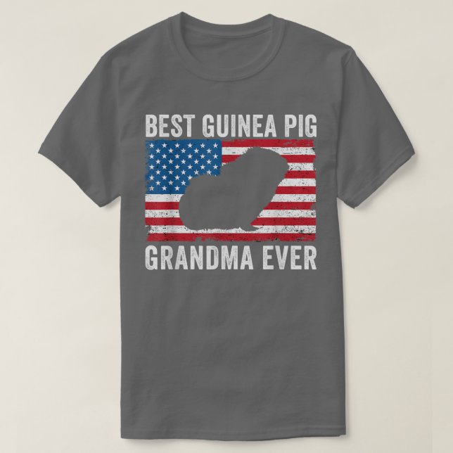 Camiseta Guinea Pig Grandma American Flag Funny Guinea Pig  (Diseño del anverso)