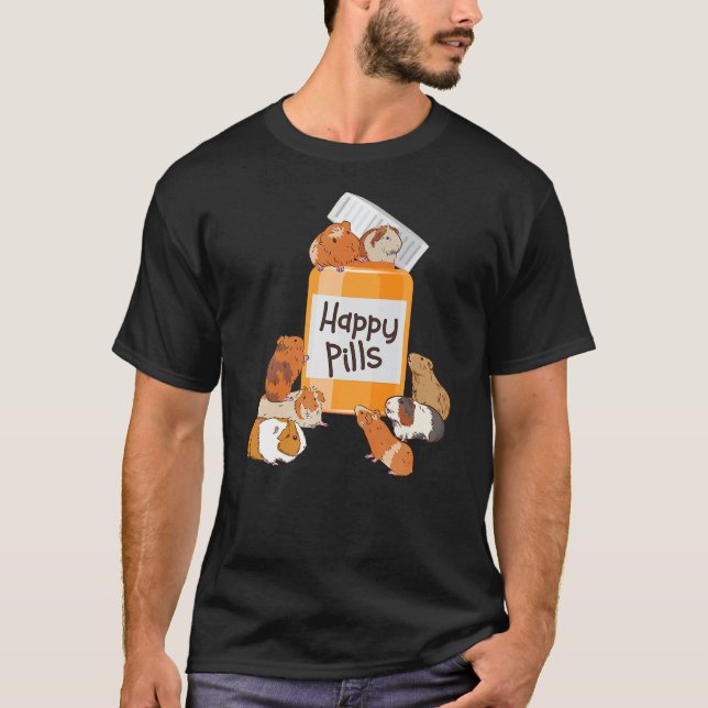 Camiseta Guinea Pig Happy Pills (Anverso)