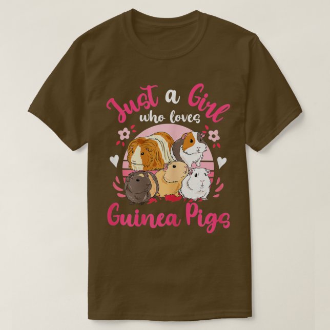 Camiseta Guinea Pig Just a Girl Who Loves Guinea Pigs  (Diseño del anverso)
