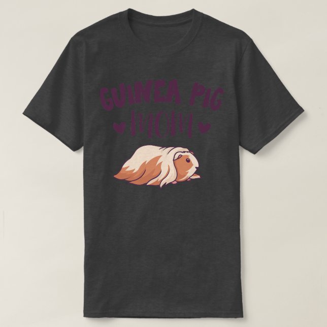 Camiseta Guinea Pig Mom Costume Mama Mother Longhair Guinea (Diseño del anverso)