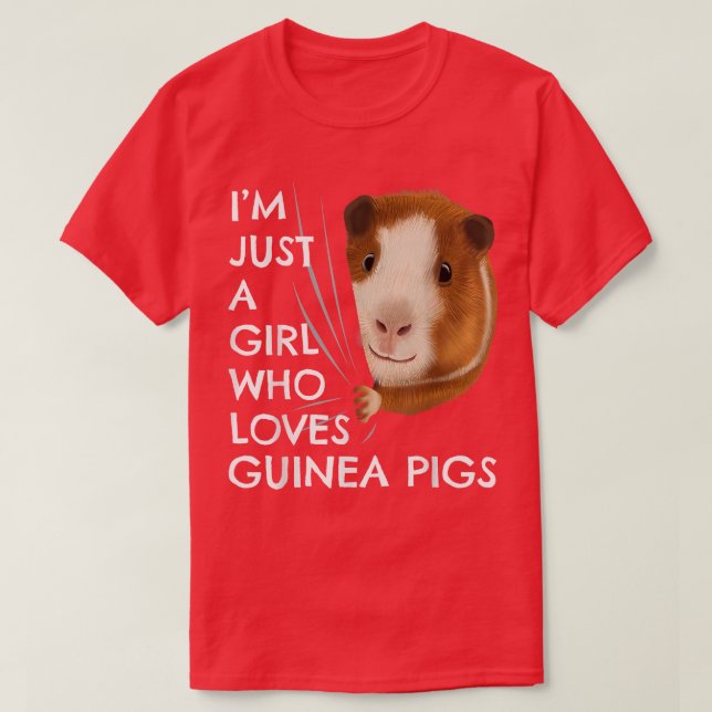Camiseta Guinea Pig Outfit Women's Girls Gift Guinea Pig  (Diseño del anverso)