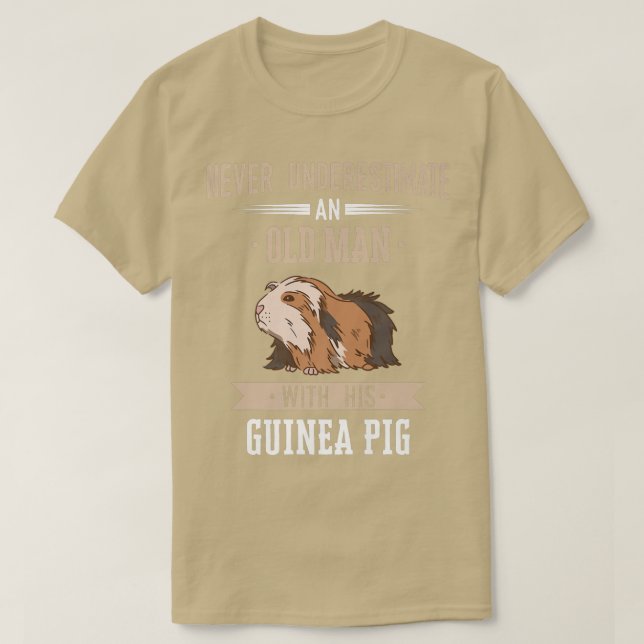 Camiseta Guinea Pig Pet Peruvian Sheba old man  (Diseño del anverso)